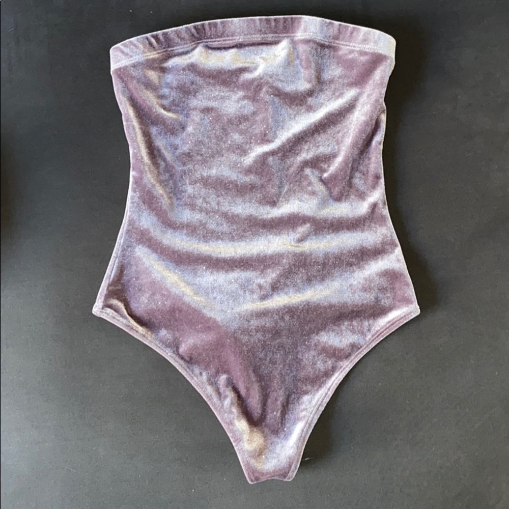 Lavender sparkly onesie tube top